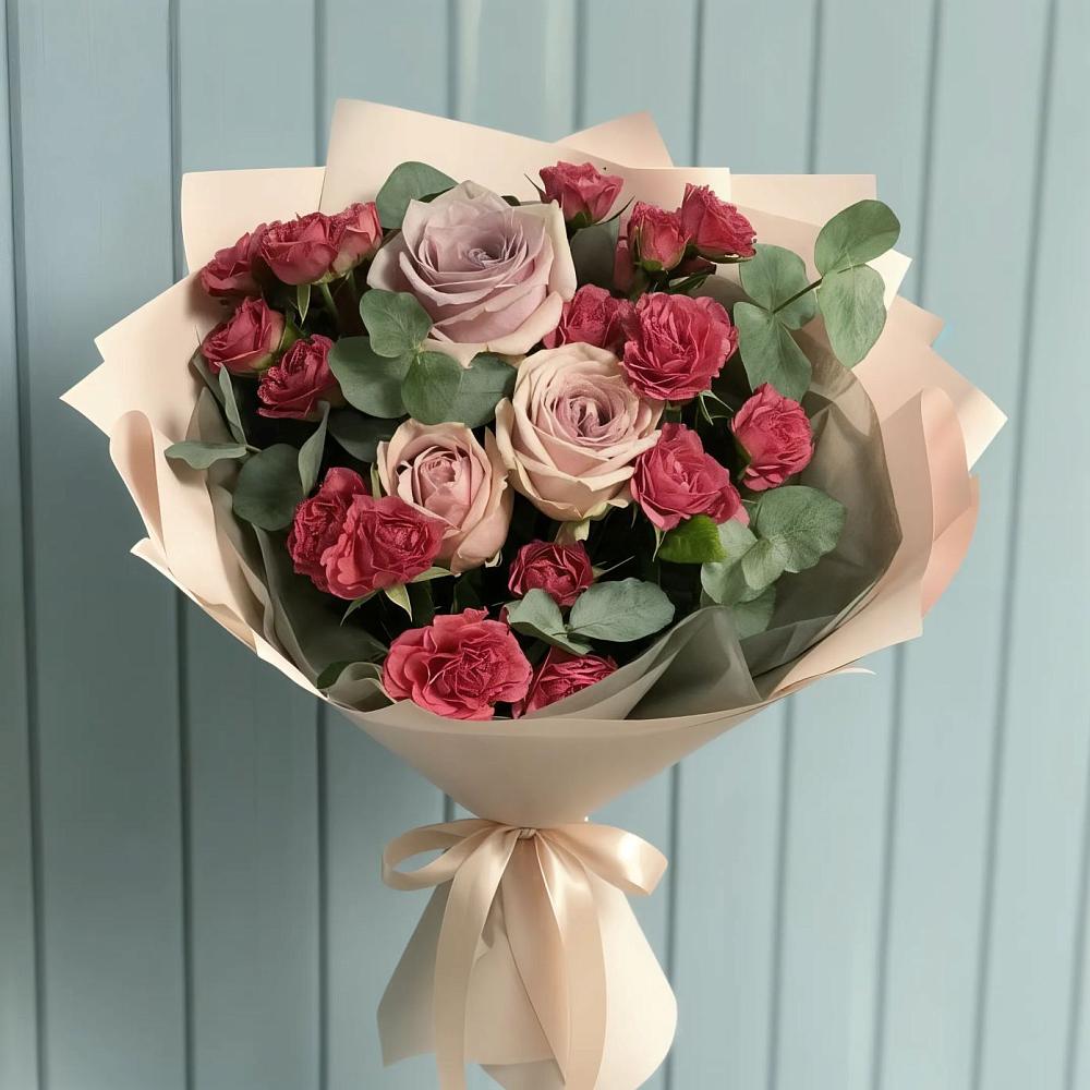 Букет цветов из: Гвоздики и Розы в Змиёвке