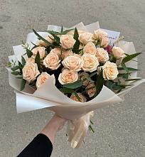 Букет Кремовые розы Латте в Змиёвке