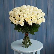 Букет 51 Белая роза Эдлесс Лав в Змиёвке
