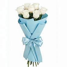 Букет 7 белых роз Проуд #REPLACE_PRED# Змиёвке