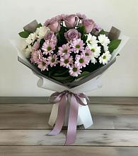 Букет цветов из:  Хризантемы и Розы в Змиёвке