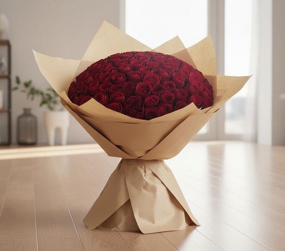 Букет 101 Красная роза в Змиёвке