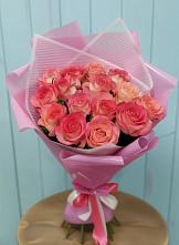 Букет 15 Розовых роз Равель в Змиёвке
