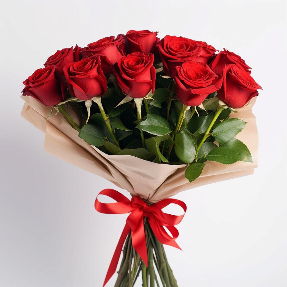 Букет 11 Красных роз Эдлесс Лав в Змиёвке
