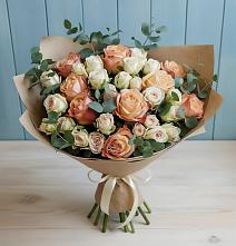 Букет цветов из:  Альстромерии и Розы в Змиёвке