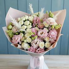 Букет цветов из:  Альстромерии и Розы в Змиёвке